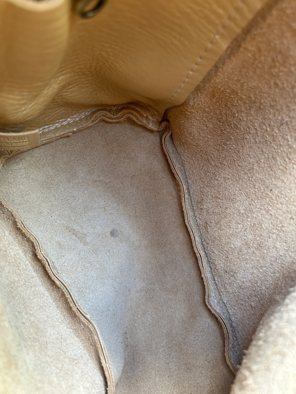 Portland Leather Goods Butterfly Bucket Bag, Champagne - Picture 7 of 8
